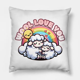 Cute Sheep Wool Love You Pillow