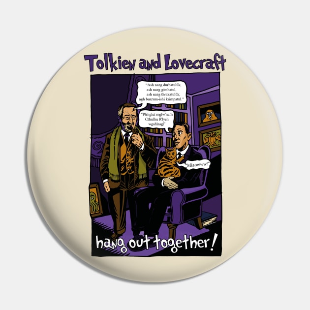 TOLKIEN AND LOVECRAFT Pin by Armadillo Hat