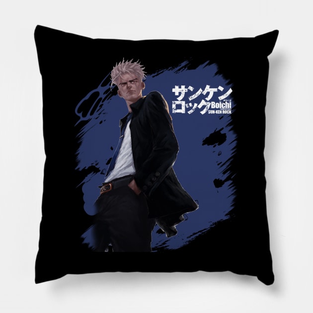 Fists of Determination Sun-Ken Anime T-Shirt Depicting Powerful Characters and Struggles Pillow by skeleton sitting chained