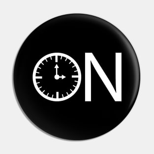 I'm on time creative design Pin