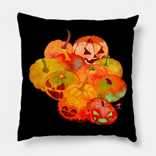 Halloween pumpkin patch Pillow