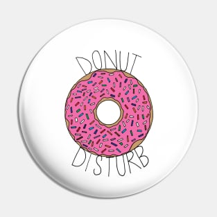 Donut Disturb - White Pin