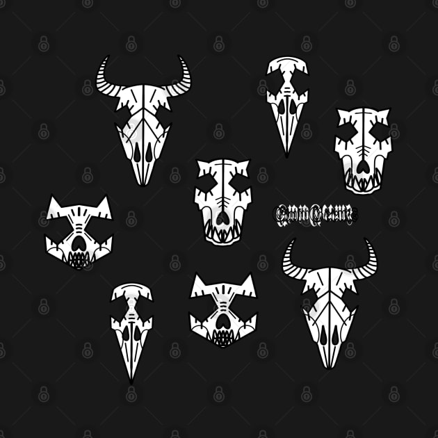 Animal skulls by EwwGerms