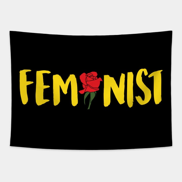 Feminist T-shirt Tapestry by worshiptee