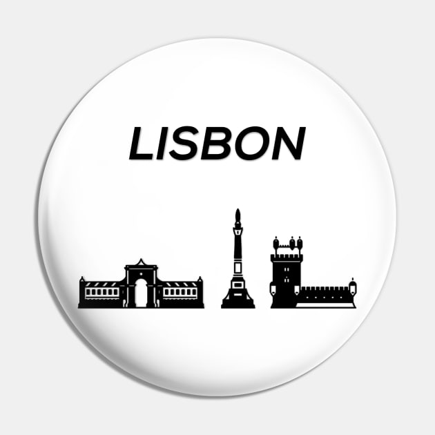 Lisbon Capital of Portugal Skyline Pin by maro_00