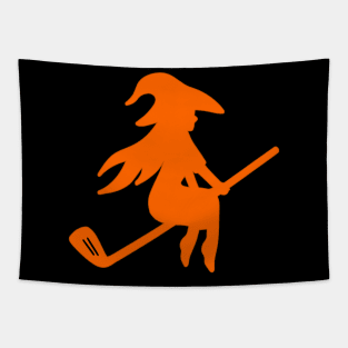 Halloween Golf Witch Tapestry