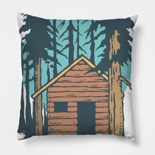 House in the Woods Pillow