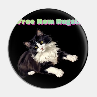 Pepe says... Free Mom Hugs!! Navy Pin