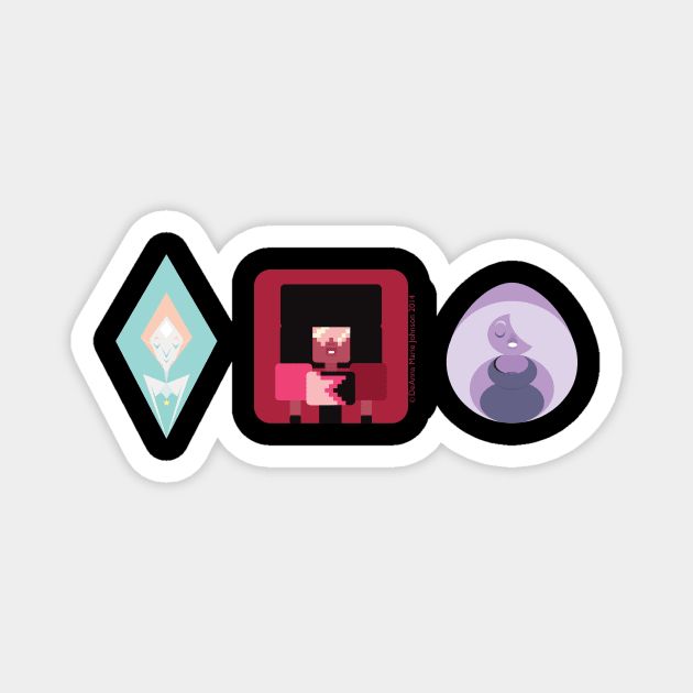 Shapes Crystal Gems Magnet by DeAnimation