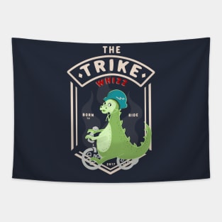 The Trike Whizz Dinosaur - Born to Ride Tapestry