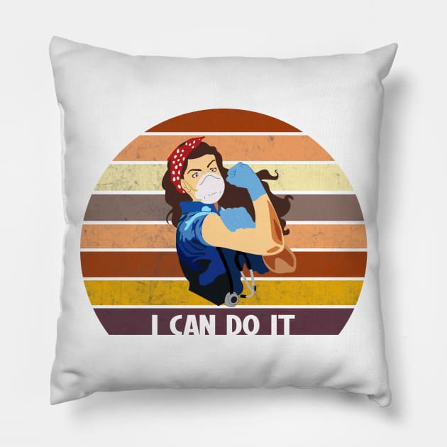 I can do it vintage retro for nurses and doctors Pillow by SpecialShirts