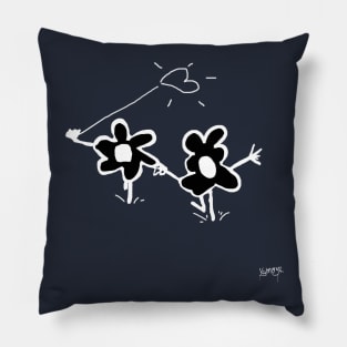 Flowers & Lovers art collection by Ayhan Keser Pillow