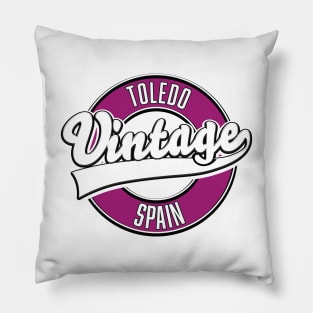 Toledo spain retro style logo Pillow