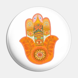 Warm Hamsa Design Pin