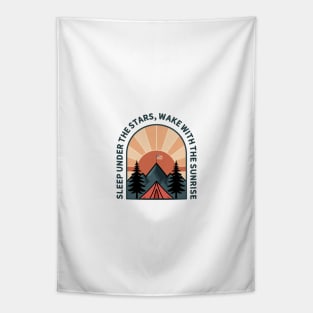 Simple Sunrise Camping Tapestry