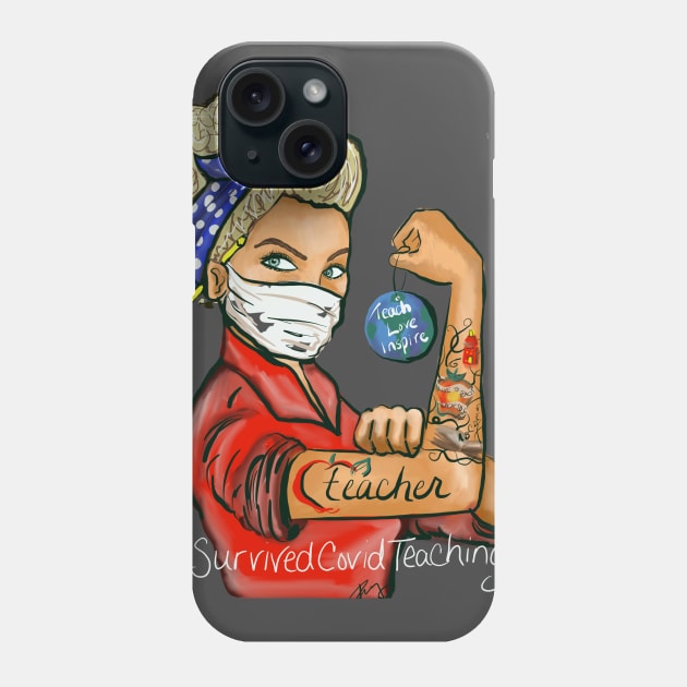 Survived Covid teaching Phone Case by Pammyj