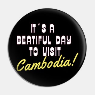 Cambodia White text.  Gift Ideas For The Travel Enthusiast. Pin