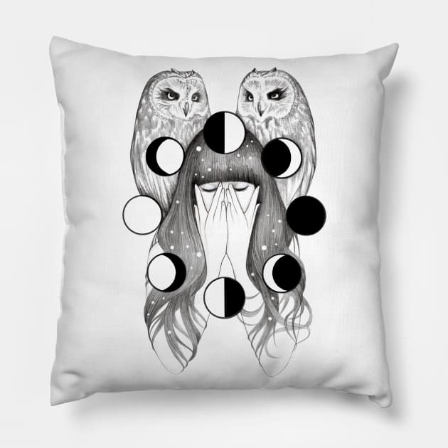 Moon Spells Pillow by andreahrnjak