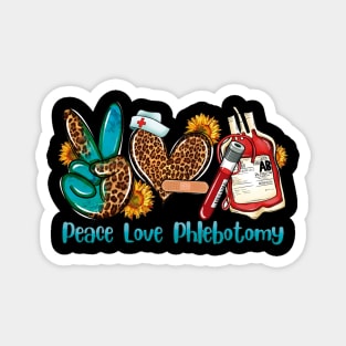Peace, Love, Phlebotomy Magnet