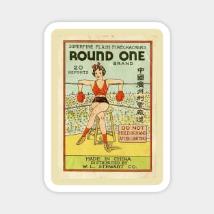 VINTAGE FIRECRACKER ROUND ONE Magnet