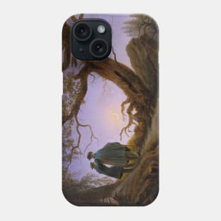 Two Men Contemplating the Moon Phone Case