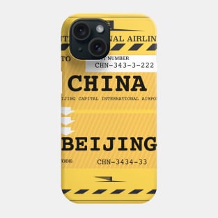 Beijing China travel ticket Phone Case