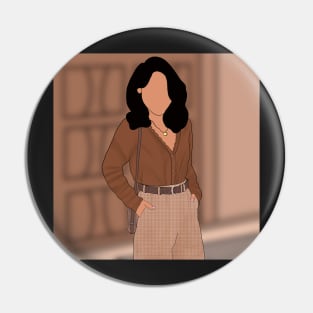 Flat portrait Pin