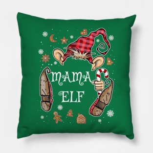 Cute Mama Elf Christmas Costume Pillow