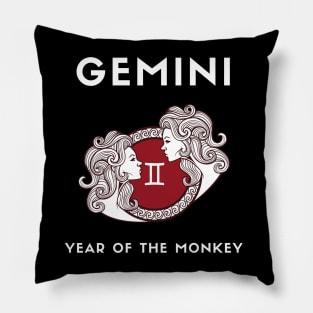 GEMINI / Year of the MONKEY Pillow