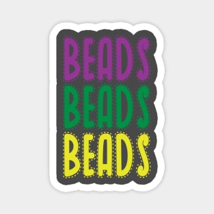 Beads Beads Beads Mardi Gras product Magnet