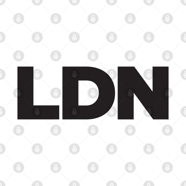 LDN - London proud city print - black by retropetrol