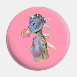 Dinosaur Girl Pin