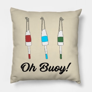 Oh Buoy Nautical Graphic Pillow