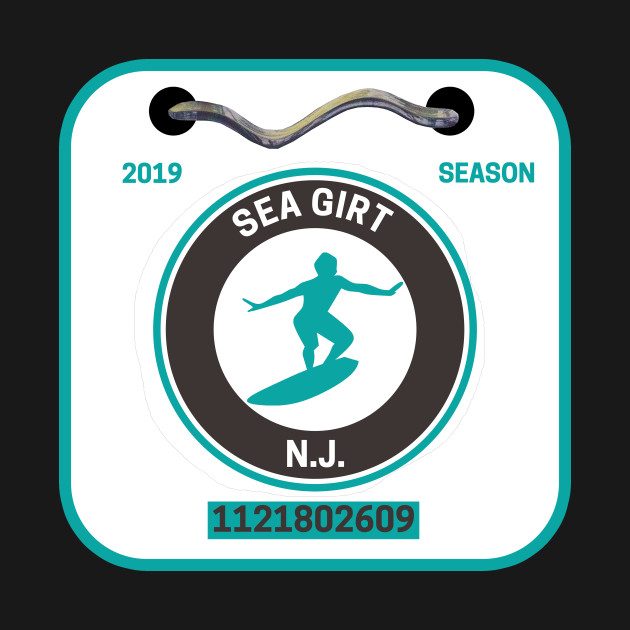 Sea Girt New Jersey Beach Badge - Sea Girt New Jersey - T-Shirt