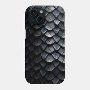 Black Dragonscale Pattern - Dragonskin Texture Phone Case