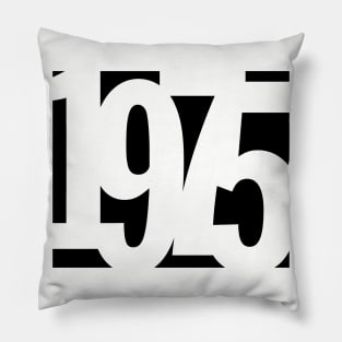 1975 Funky Overlapping Reverse Numbers for Light Backgrounds Pillow