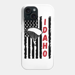 Skydiving in Idaho USA - Vintage Paragliding Parachuting Logo Phone Case