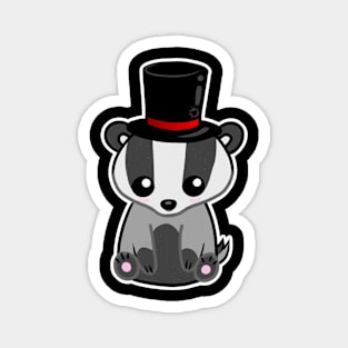 badger with a top hat Magnet