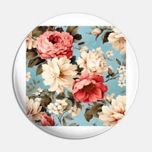 Shabby Chic Flowers Pattern 3 Pin