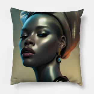 Metallic Girl Pillow