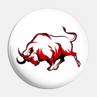 Fighting Bull Emblem Pin