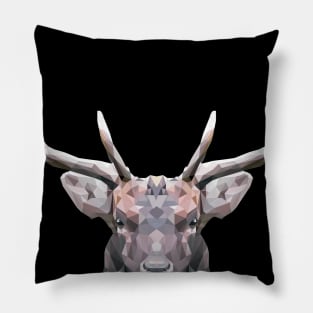 Stag Polygon Hunter Design Geometric Gift Pillow