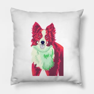 A splash of colour- Border Collie edition Pillow