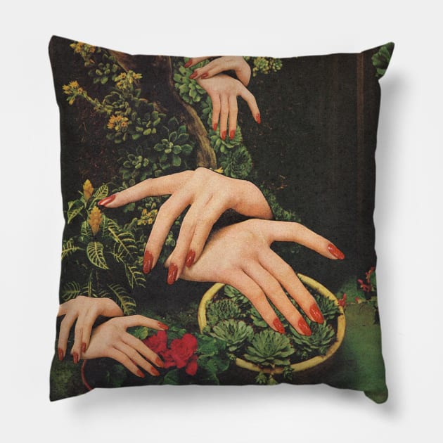 Touch plants Pillow by Mariano Peccinetti 