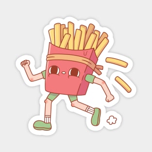 Funny Running Fries Magnet