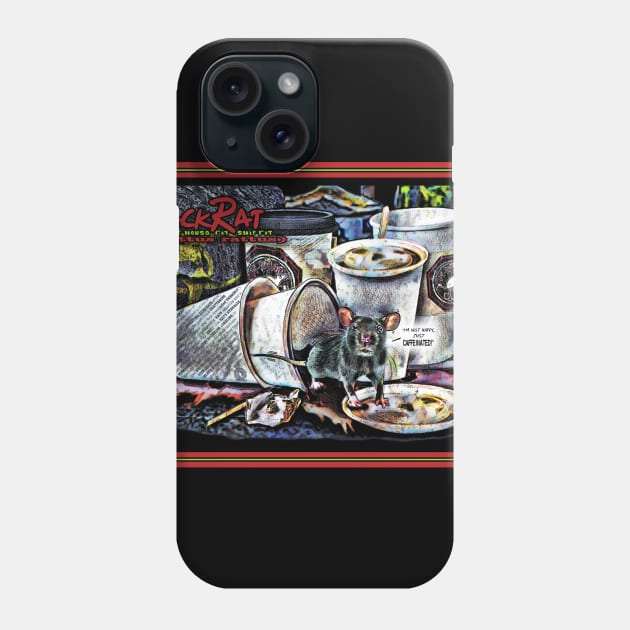 Black Rat Phone Case by ImpArtbyTorg