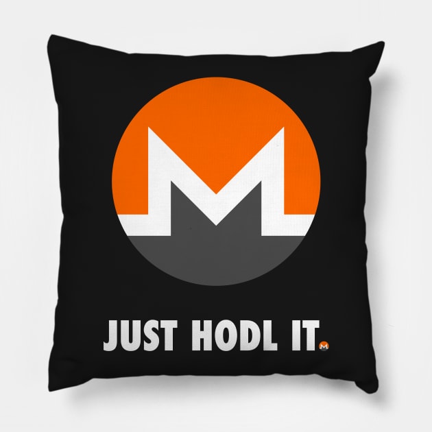 Just Hodl It : Monero Pillow by CryptoTextile