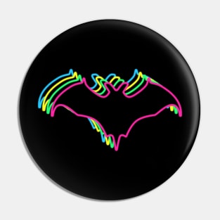 Bat 80s Neon Pin