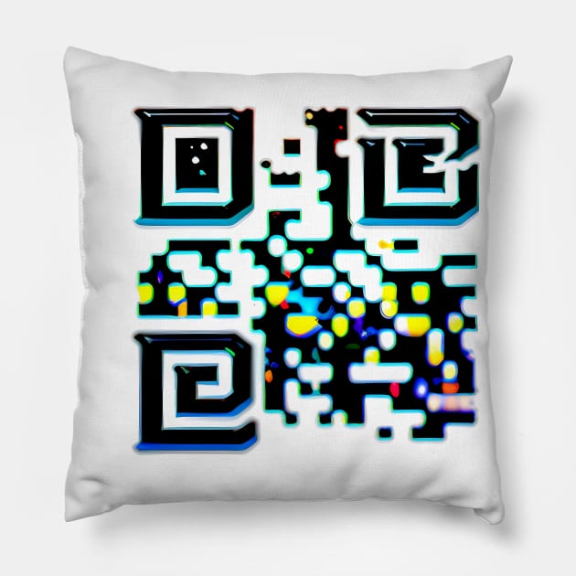 QR code art design Pillow by marklink