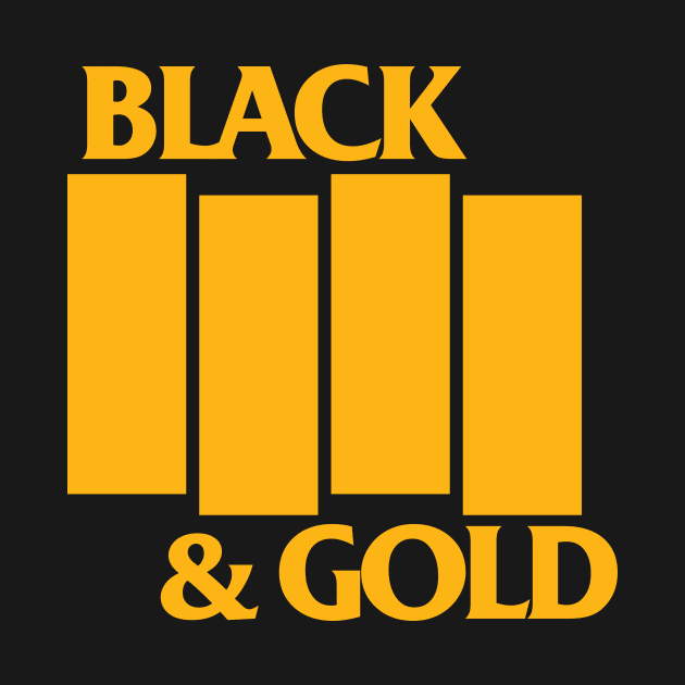 Black & Gold Flag by Believe Pittsburgh